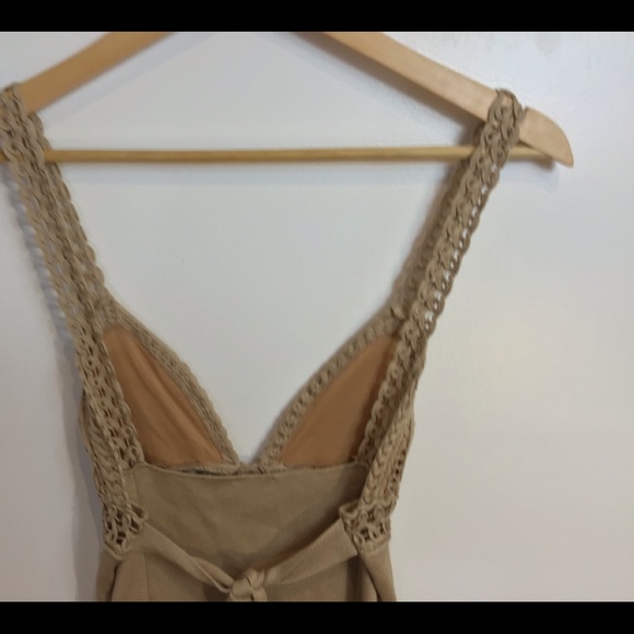 VALENTINO NUDE BOHO CROCHET DETAIL DRESS NWT SZ 6 - Picture 8 of 14